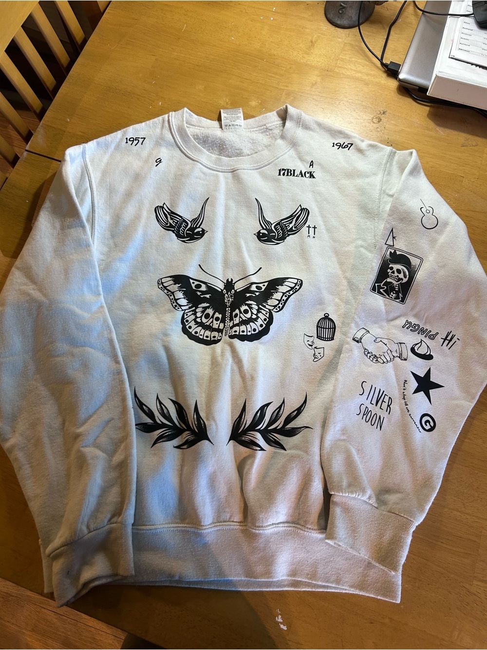 One Direction Harry Styles  Tattoos Crewneck Sweatshirt